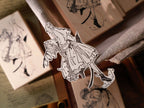 Flowers and Girl Wooden Stamp