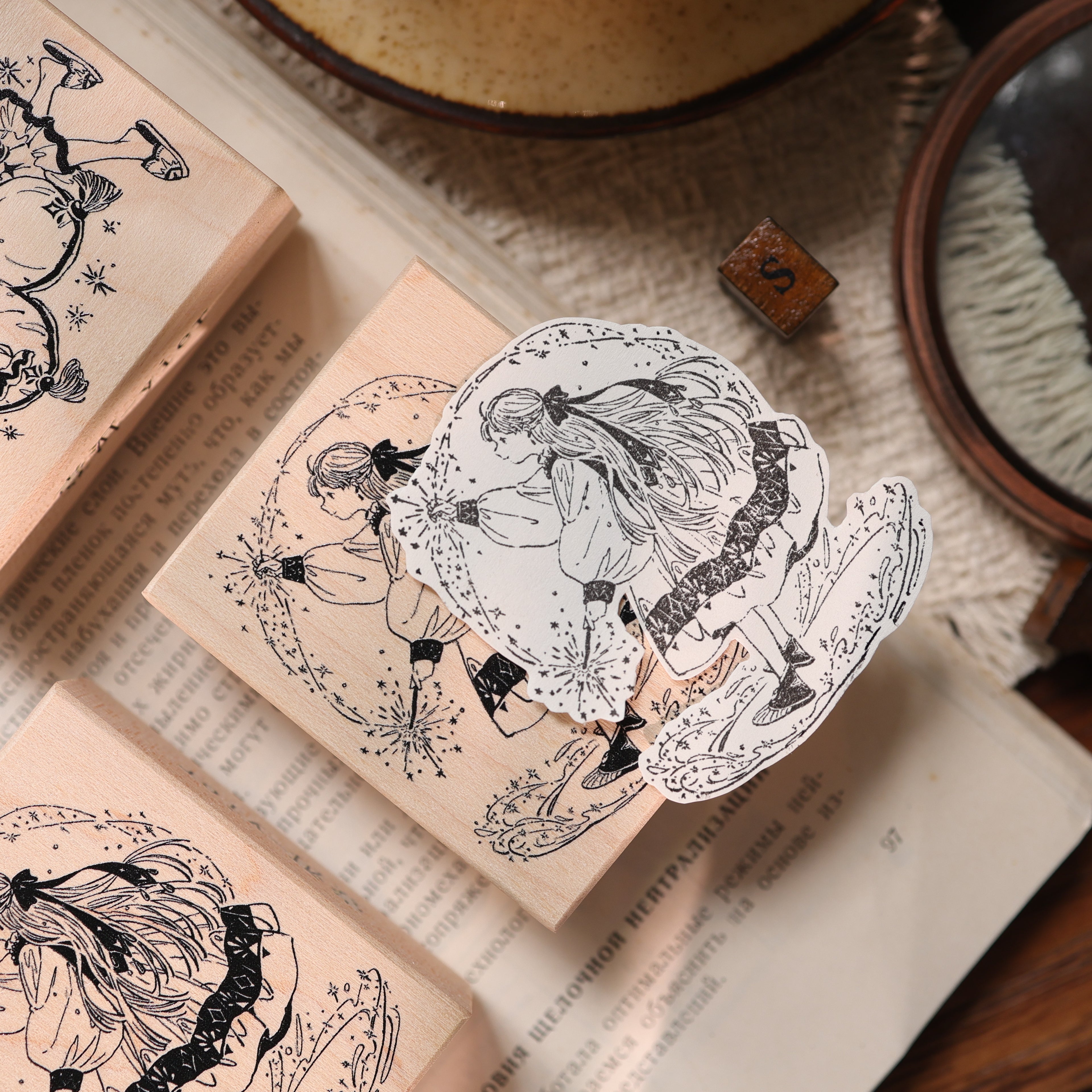 Magic Girl Wooden Stamp