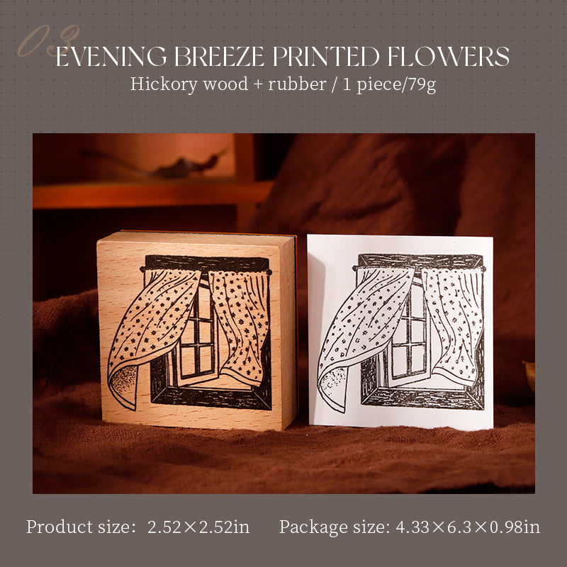 Windowsill Wooden Stamp For Journaling and Scrapbooking