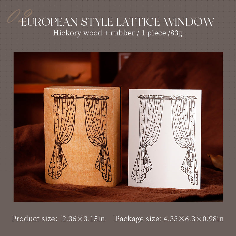 Windowsill Wooden Stamp For Journaling and Scrapbooking