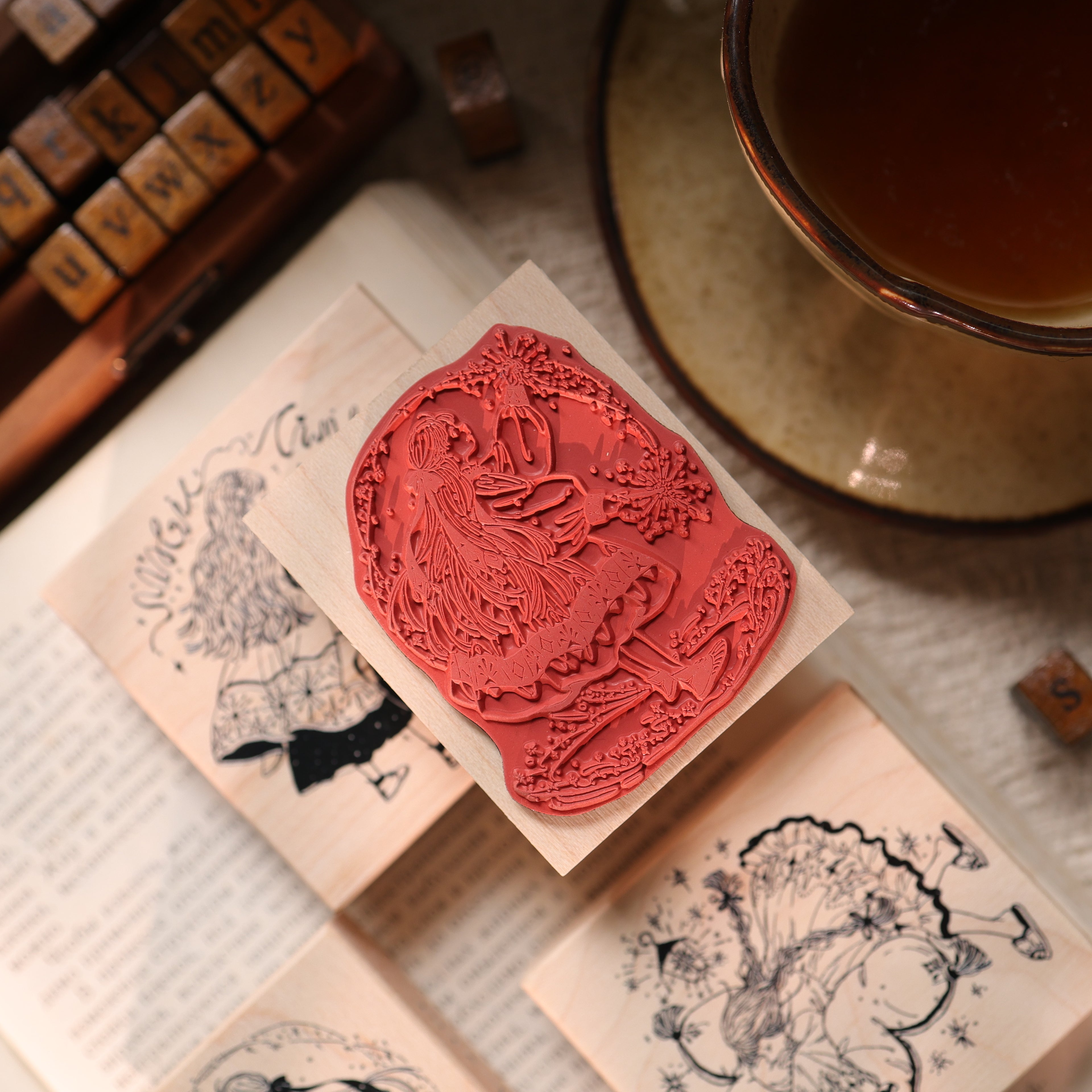 Magic Girl Wooden Stamp
