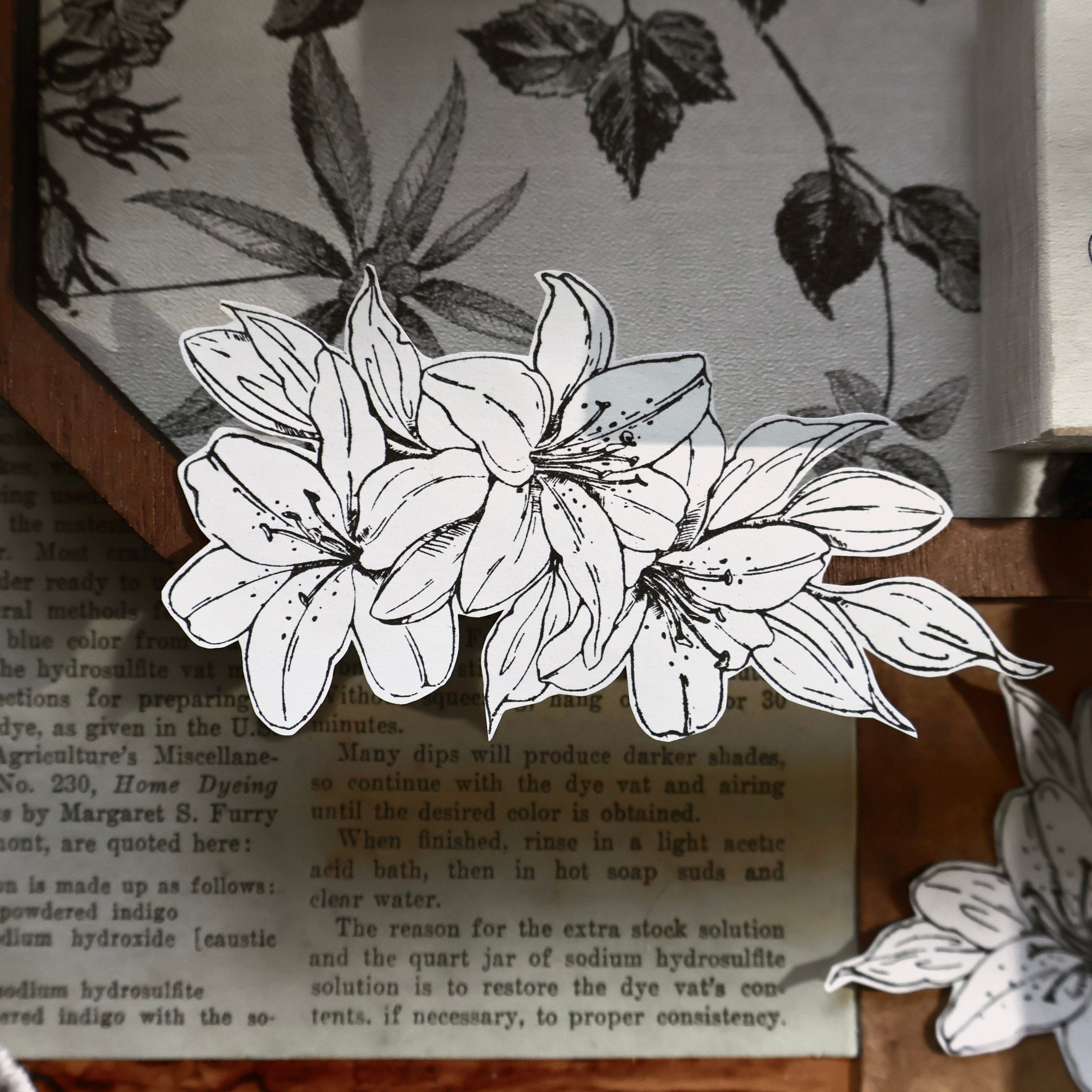 Lily Flower Wooden Stamp