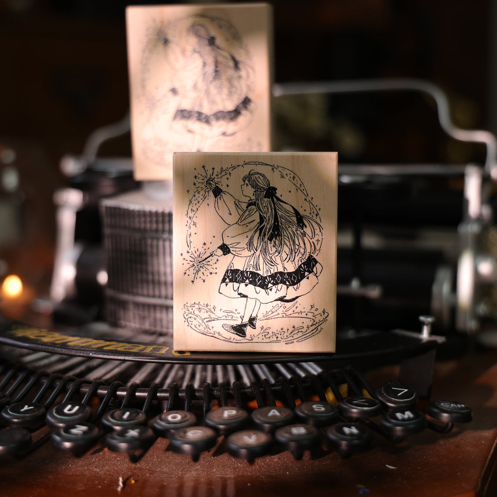 Magic Girl Wooden Stamp