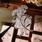 Flowers and Girl Wooden Stamp