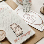 Bear's Time Book Wooden Stamp For Journaling and Scrapbooking