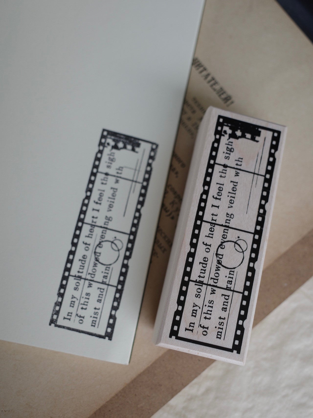 Base Material Film Wooden Stamp for Scrapbooking and Journaling