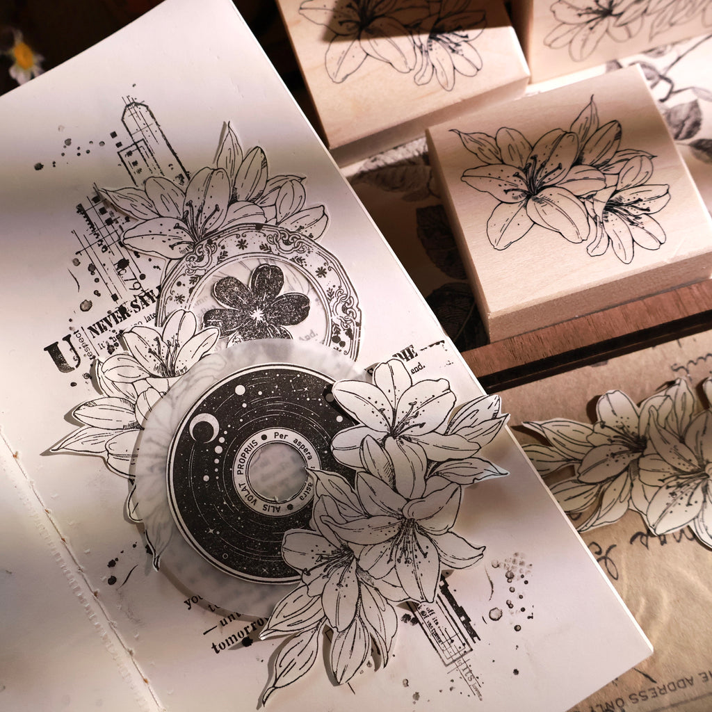 Lily Flower Wooden Stamp