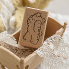 Bear's Time Book Wooden Stamp For Journaling and Scrapbooking