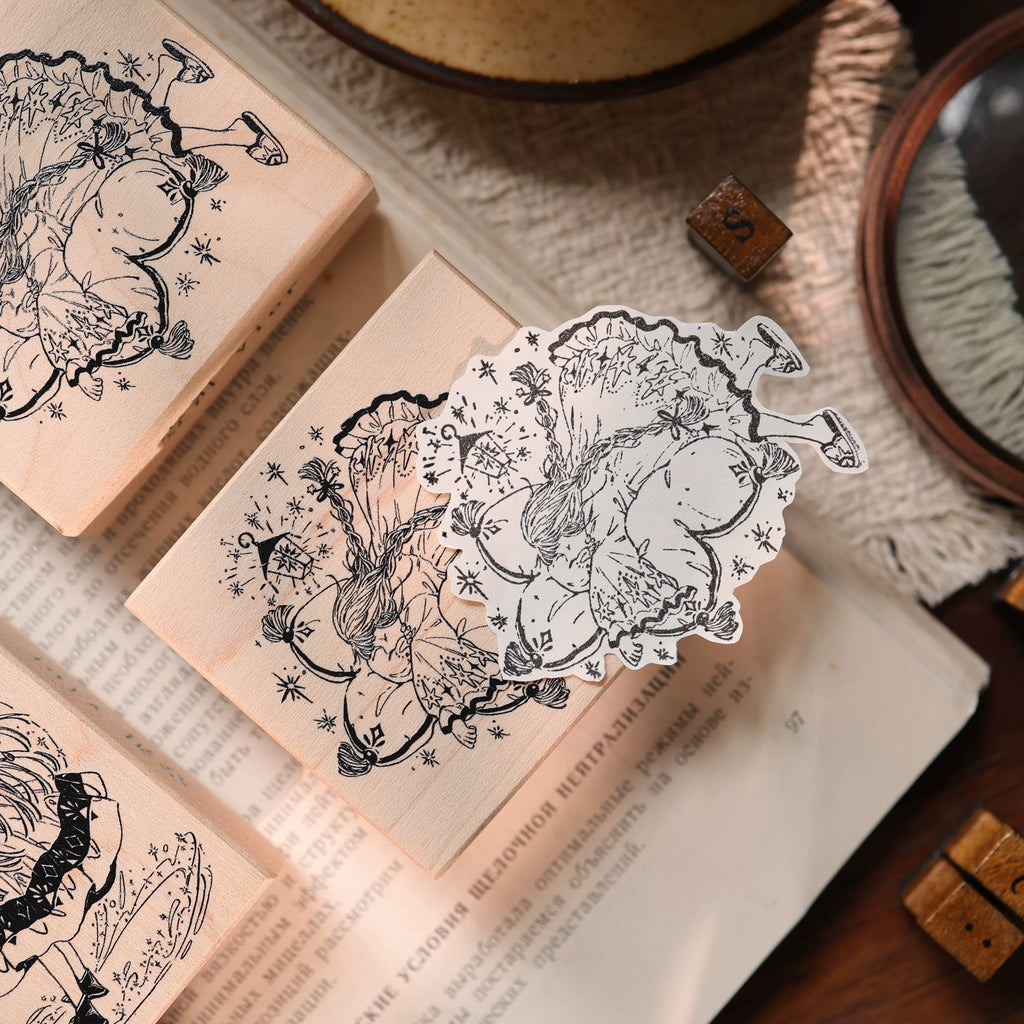 Magic Girl Wooden Stamp
