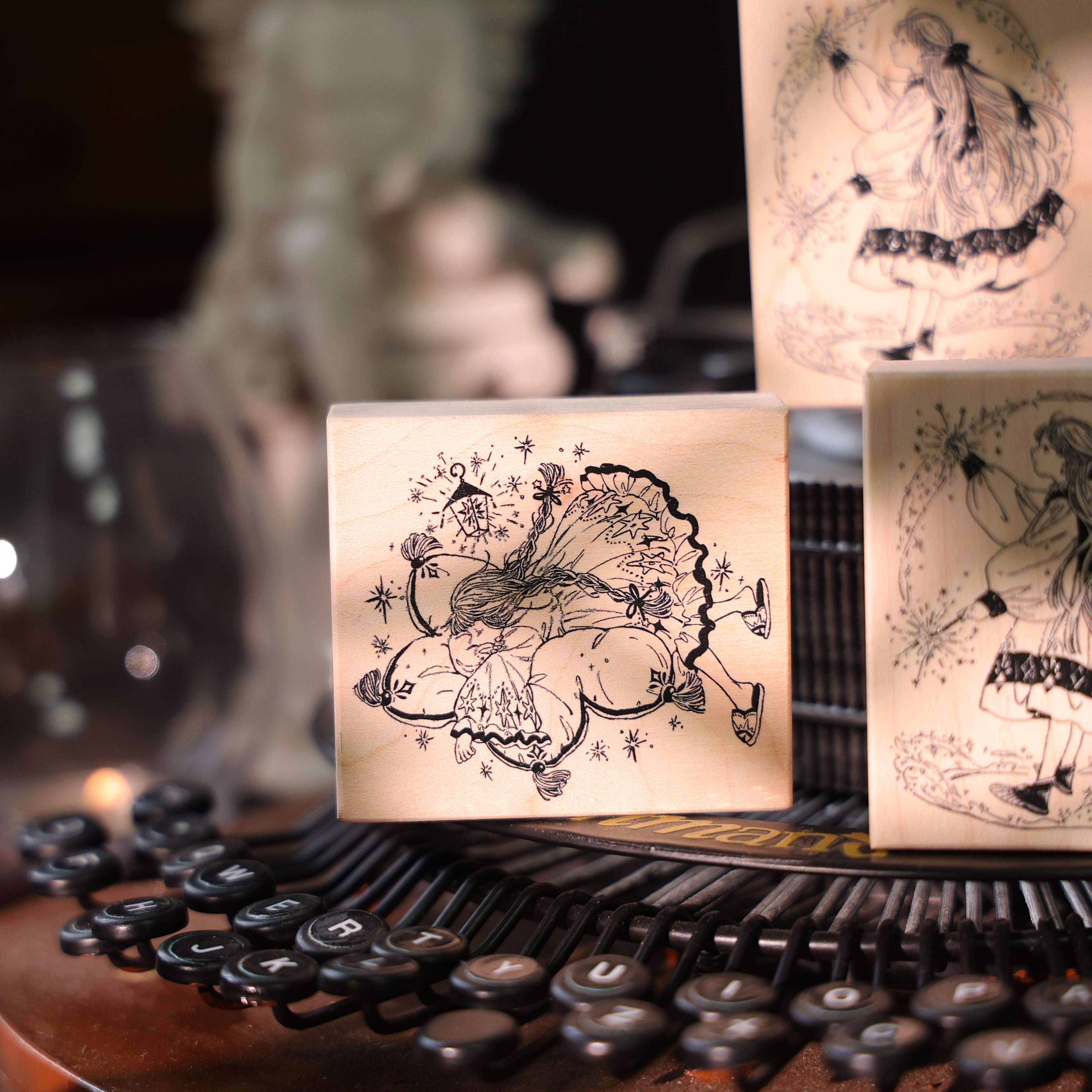 Magic Girl Wooden Stamp