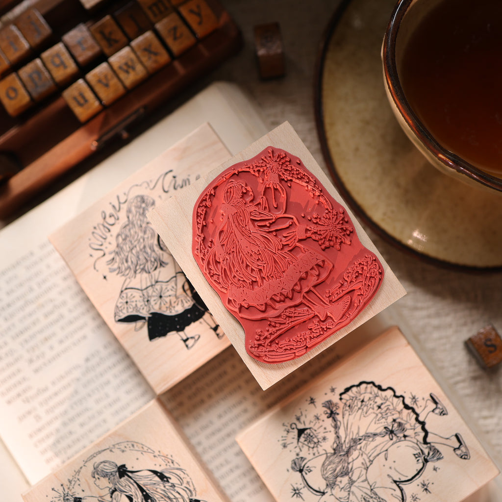 Magic Girl Wooden Stamp