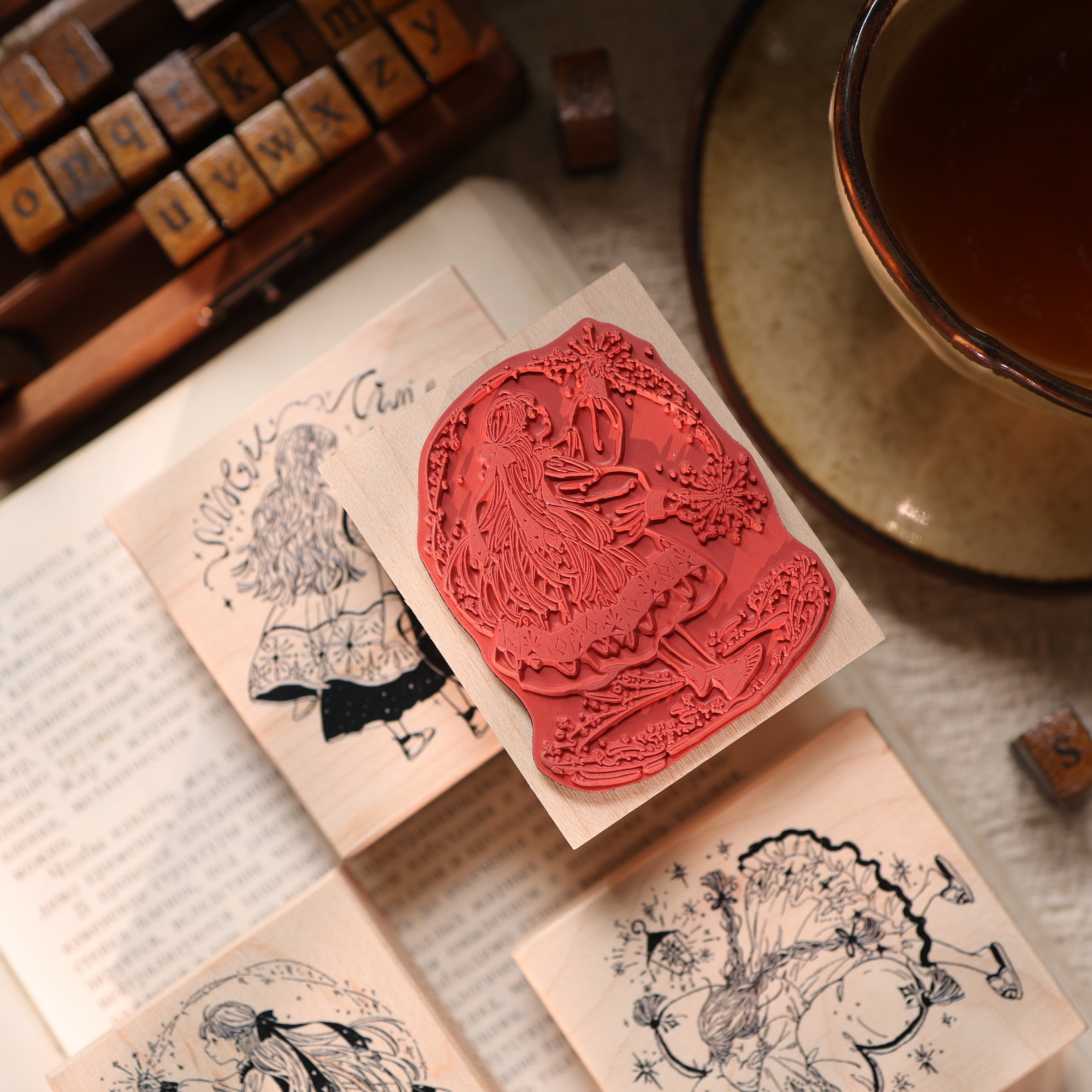 Magic Girl Wooden Stamp