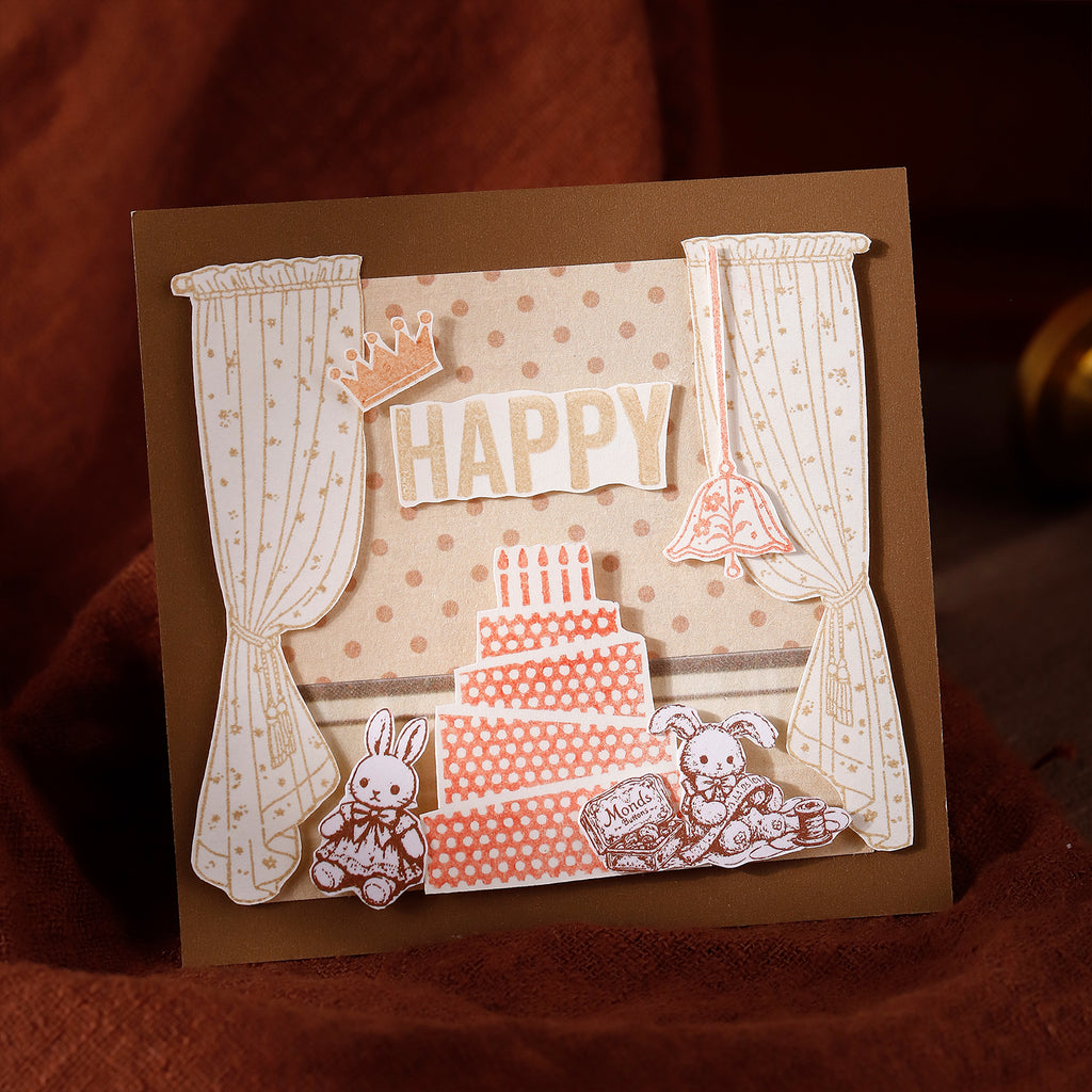 Windowsill Wooden Stamp For Journaling and Scrapbooking