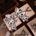 Ribbon Bow Wooden Stamp For Journaling and Scrapbooking
