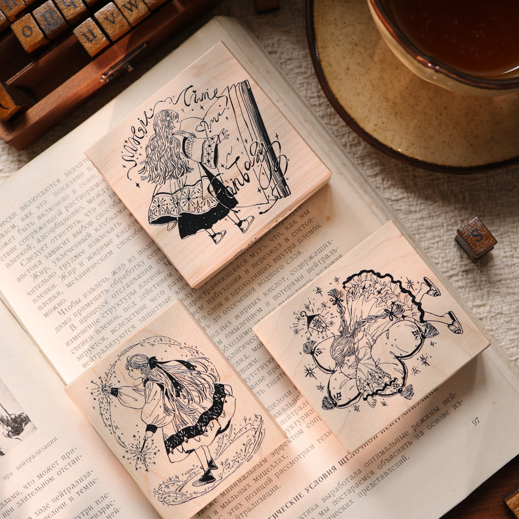 Magic Girl Wooden Stamp