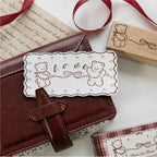 Bear's Time Book Wooden Stamp
