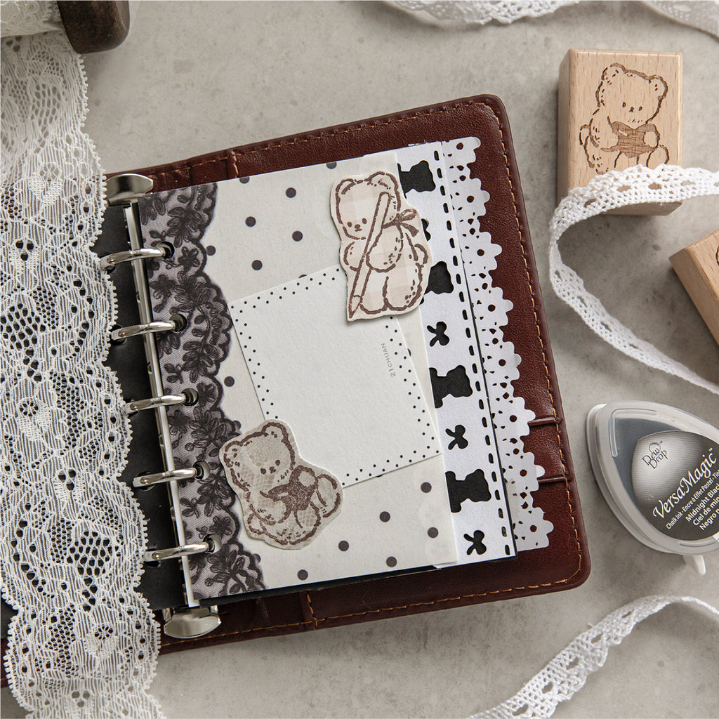 Bear's Time Book Wooden Stamp