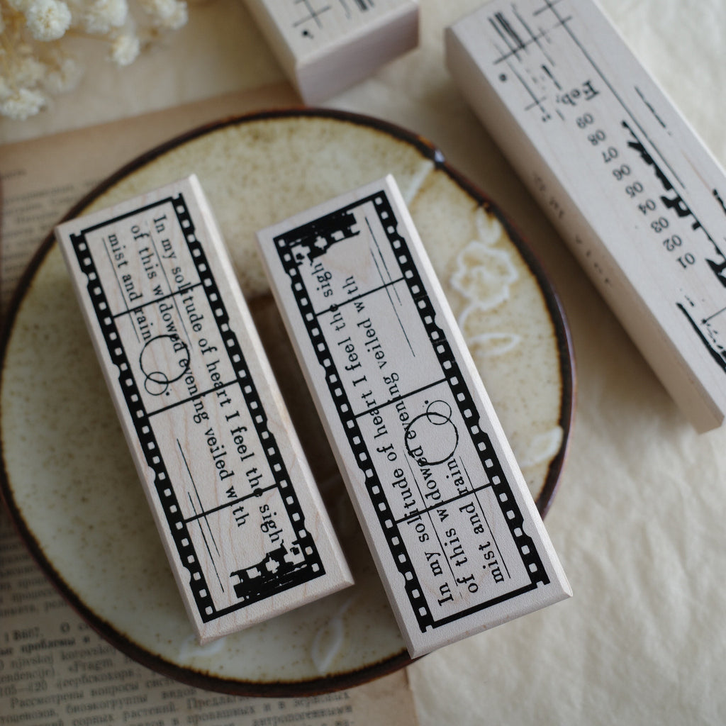 Base Material Film Wooden Stamp for Scrapbooking and Journaling