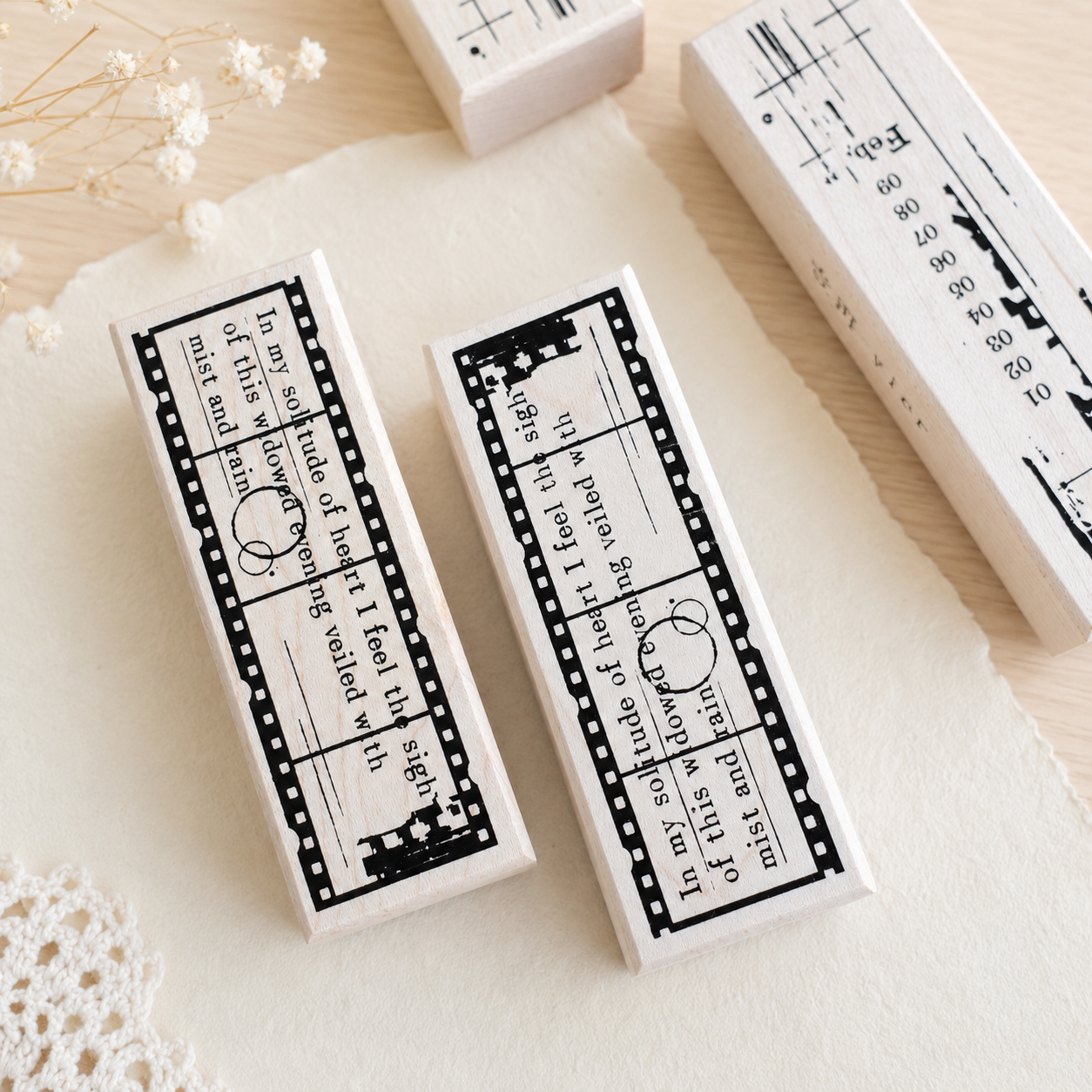 Base Material Film Wooden Stamp