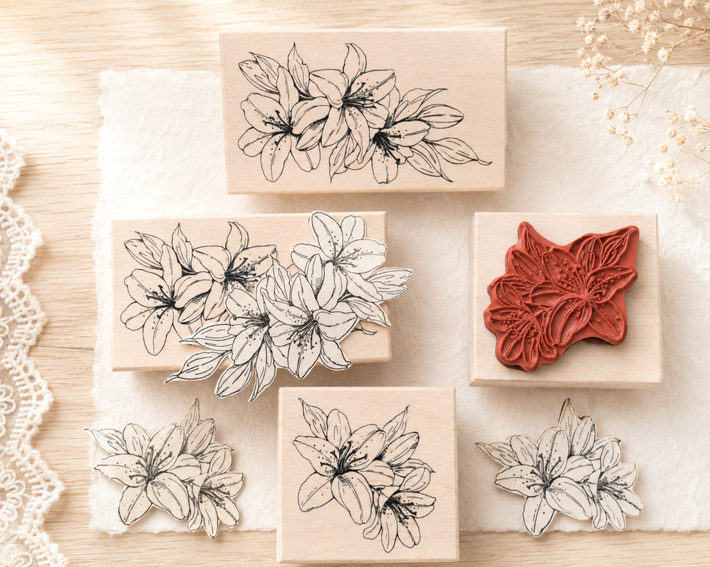 Lily Flower Wooden Stamp