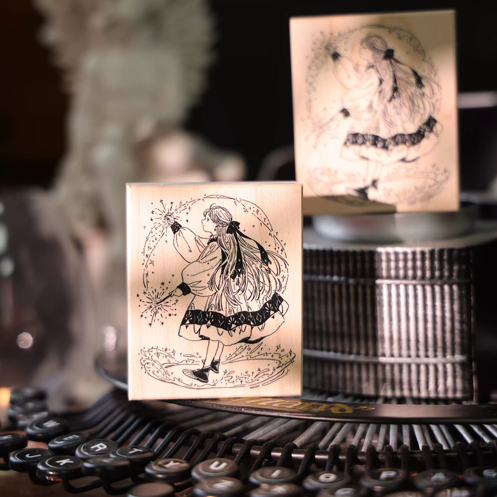 Magic Girl Wooden Stamp
